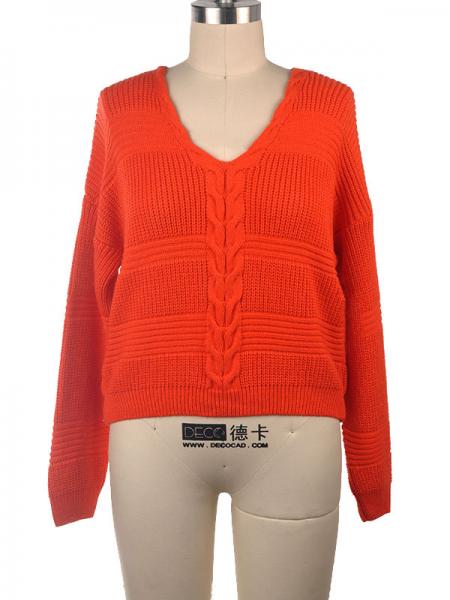 LADIES' CABLE PULLOVER