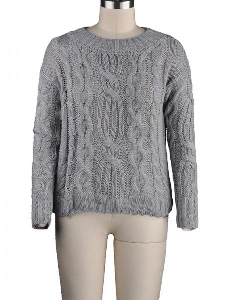 LADIES' CABLE PULLOVER