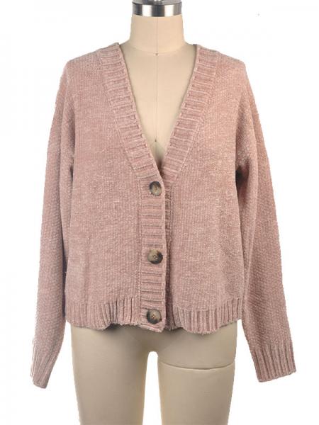 LADIES' CHENIELLE CARDIGAN