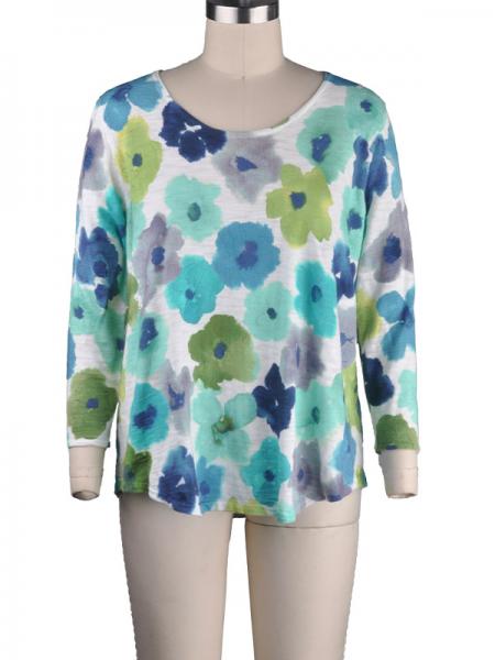 LADIES' DIGITAL PRINT PULLOVER