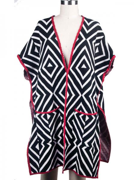 LADIES' JACQUARD CARDIGAN