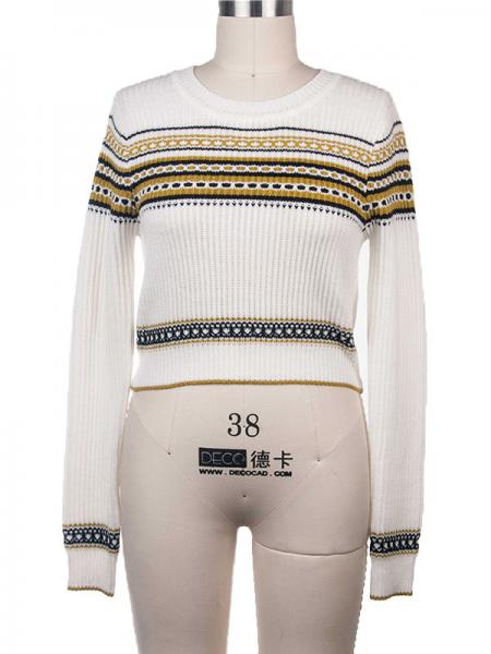 LADIES' JACQUARD PULLOVER