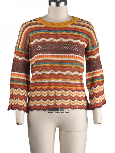 LADIES' JACQUARD PULLOVER