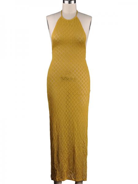 LADIES' KNITTED LONG DRESS