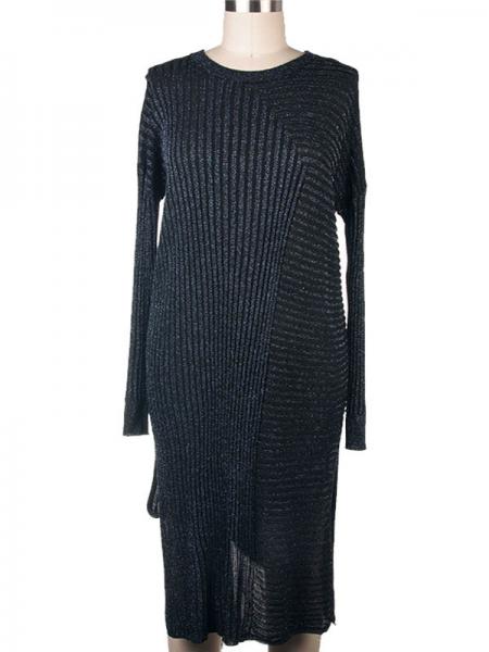 LADIES' RIB LUREX DRESS