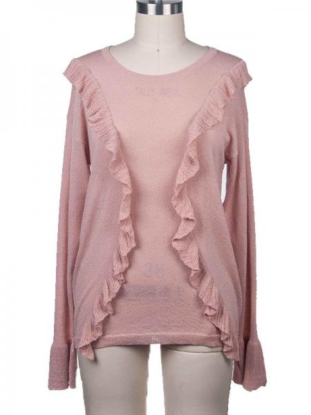 LADIES' RUFFLED PULLOVER