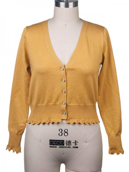 LADIES' SCALLOP CARDIGAN