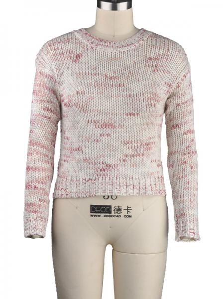 LADIES' SECTION DYE PULLOVER