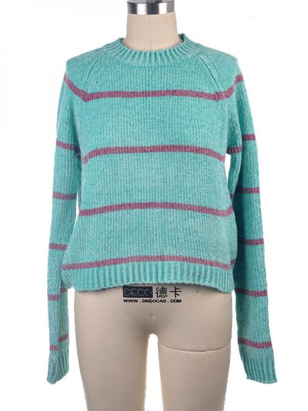 LADIES' STRIPE PULLOVER