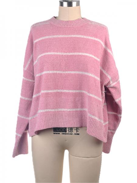 LADIES' STRIPE PULLOVER