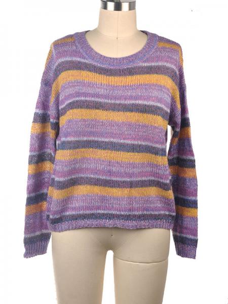 LADIES' STRIP PULLOVER